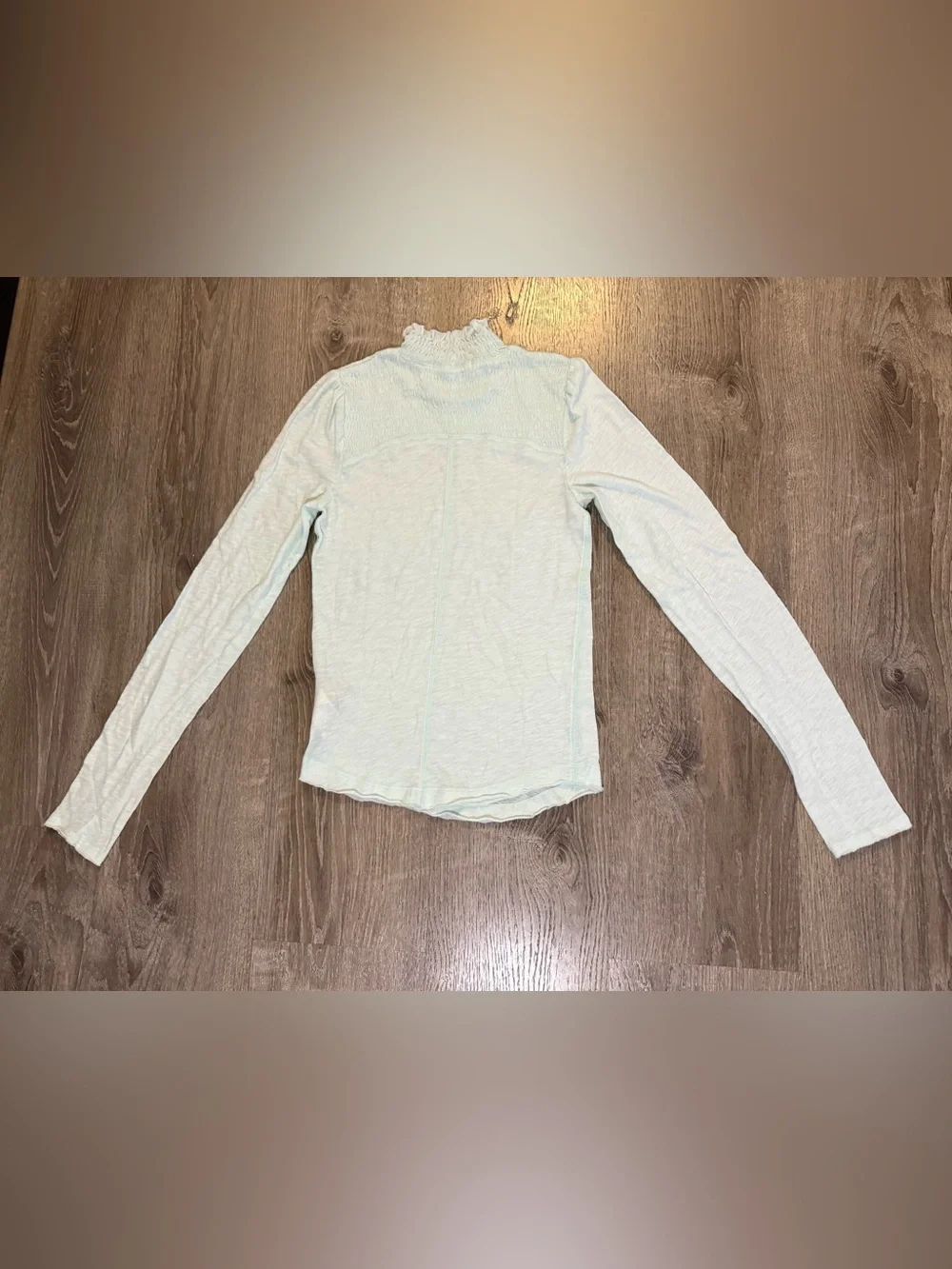 Free People Caroline Mock Neck Top in  ICED AQUA